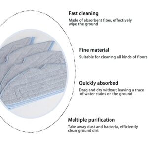 Vacuum Mop Replacement Pad for Roborock T7S T7S S7 Plus Reusable Hard Floor Robot Cleaner Cloth, Lenmu Mica Microfiber Soft Pad 4 Pack