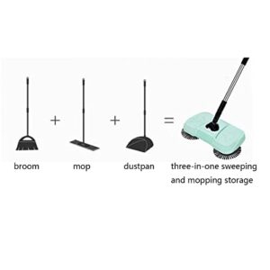Multifunction Hand Push Sweeper Household Lazy Dry Sweep Wet Mop Storage Three-in-one Suction Sweeper Household Cleaning Machine Long Handle 120cm,1Pcs