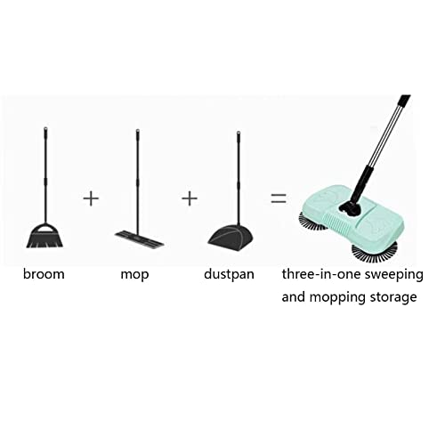 Multifunction Hand Push Sweeper Household Lazy Dry Sweep Wet Mop Storage Three-in-one Suction Sweeper Household Cleaning Machine Long Handle 120cm,1Pcs