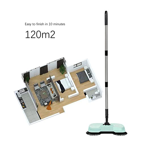 Multifunction Hand Push Sweeper Household Lazy Dry Sweep Wet Mop Storage Three-in-one Suction Sweeper Household Cleaning Machine Long Handle 120cm,1Pcs