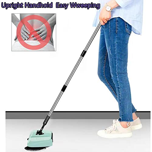 Multifunction Hand Push Sweeper Household Lazy Dry Sweep Wet Mop Storage Three-in-one Suction Sweeper Household Cleaning Machine Long Handle 120cm,1Pcs