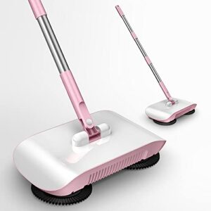 zzkhgo hand push intelligent sweeper – 3-in-1hand push sweeper household suction sweeper cleaning machine floor stall for hardfloor, tile, apartments, offices