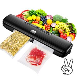 Vacuum Sealer Machine for Food Saver Food Vacuum Sealer Automatic Air Sealing System for Food Storage Dry and Wet Food Modes Compact Design 12.6 Inch with 15Pcs Seal Bags Starter Kit