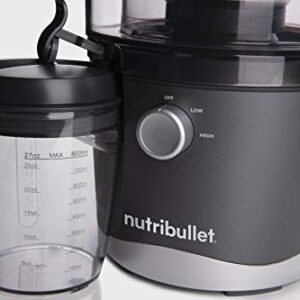 NutriBullet Juicer Centrifugal Juicer Machine for Fruit, Vegetables, and Food Prep, 27 Ounces/1.5 Liters, 800 Watts, Gray NBJ50100