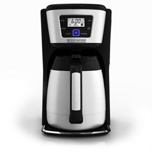 BLACK+DECKER 12-Cup Thermal Coffeemaker, Black/Silver, CM2035B