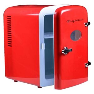 Frigidaire EFMIS129-RED Mini Portable Compact Personal Fridge Cooler, 1 Gallons, 6 Cans