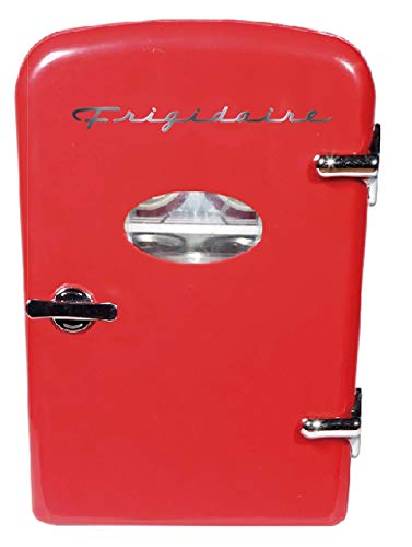 Frigidaire EFMIS129-RED Mini Portable Compact Personal Fridge Cooler, 1 Gallons, 6 Cans