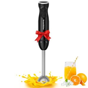 bonsenkitchen handheld blender, electric hand blender 12-speed with turbo mode, immersion hand held blender stick with stainless steel blades for soup, smoothie, puree, baby food
