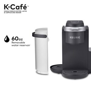Keurig K-Cafe Single-Serve K-Cup Coffee Maker, Latte Maker and Cappuccino Maker, Comes with Dishwasher Safe Milk Frother, Coffee Shot Capability, Compatible With all Keurig K-Cup Pods, Dark Charcoal