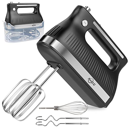 MHCC Hand Mixer,5-Speed Electric Hand Mixer with Whisk, Storage Case,Kitchen Handheld Beaters,Black