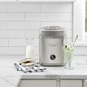 Ice Cream Maker by Cuisinart, Ice Cream and Frozen Yogurt Machine, 2-Qt. Double-Insulated Freezer Bowl, Silver, ICE30BC