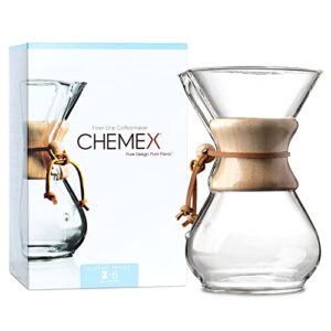 Chemex Pour-Over Glass Coffeemaker - Classic Series - 6-Cup - Exclusive Packaging