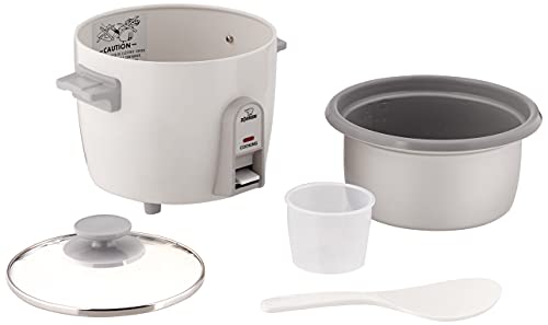 Zojirushi NHS-06 3-Cup (Uncooked) Rice Cooker, White (-WB)