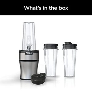 Ninja BN301 Nutri-Blender Plus Compact Personal Blender, 900-Peak-Watt Motor, Silver