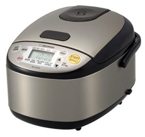 zojirushi ns-lgc05xb micom rice cooker & warmer, 3-cups (uncooked), stainless black