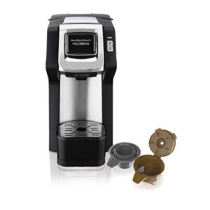 hamilton beach 49979 flexbrew single-serve coffee maker compatible with pod packs and grounds,0.41 liters, black & chrome