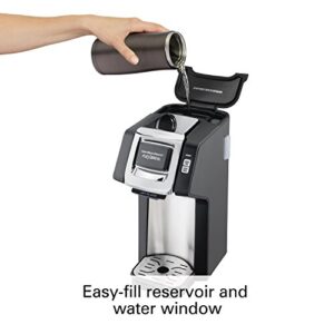 Hamilton Beach 49979 FlexBrew Single-Serve Coffee Maker Compatible with Pod Packs and Grounds,0.41 liters, Black & Chrome