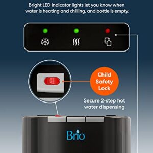 Brio Bottom Loading Water Cooler Water Dispenser – Essential Series - 3 Temperature Settings - Hot, Cold & Cool Water - UL/Energy Star Approved