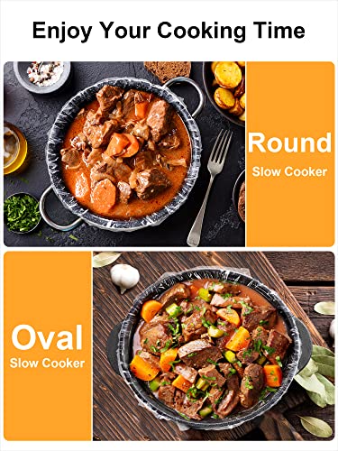 SMARTAKE Slow Cooker Liners, 13 x 21 Inches Disposable Cooking Bags, Easy Clean-Up Plastic Bags, Fit 3QT to 8QT, for Slow Cooker, Crockpot, Aluminum Cooking Trays, Pans, 1 Pack (30 Liners)