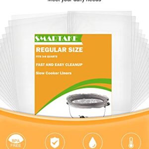 SMARTAKE Slow Cooker Liners, 13 x 21 Inches Disposable Cooking Bags, Easy Clean-Up Plastic Bags, Fit 3QT to 8QT, for Slow Cooker, Crockpot, Aluminum Cooking Trays, Pans, 1 Pack (30 Liners)