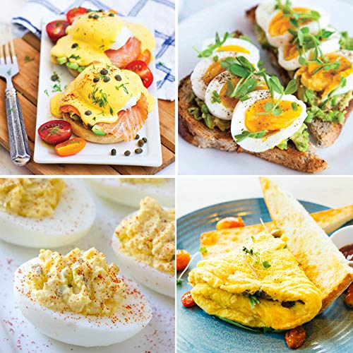 Elite Gourmet EGC007M# Rapid Egg Cooker, 7 Easy-To-Peel, Hard, Medium, Soft Boiled Eggs, Poacher, Omelet Maker, Auto Shut-Off, Alarm, 16-Recipe Booklet, Mint