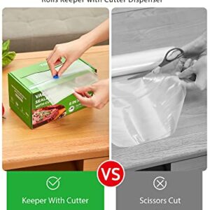 Syntus 8" x 150' Food Vacuum Seal Roll Keeper with Cutter Dispenser, Commercial Grade Vacuum Sealer Bag Rolls, Food Vac Bags, Ideal for Storage, Meal Prep and Sous Vide