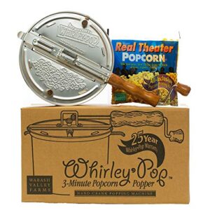original whirley-pop popper kit – nylon gears – silver – 1 real theater all inclusive popping kit