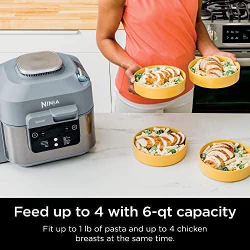 Ninja SF301 Speedi Rapid Cooker & Air Fryer, 6-Quart Capacity, 12-in-1 Functions to Steam, Bake, Roast, Sear, Sauté, Slow Cook, Sous Vide & More, 15-Minute Speedi Meals All In One Pot, Sea Salt Gray