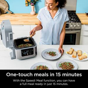 Ninja SF301 Speedi Rapid Cooker & Air Fryer, 6-Quart Capacity, 12-in-1 Functions to Steam, Bake, Roast, Sear, Sauté, Slow Cook, Sous Vide & More, 15-Minute Speedi Meals All In One Pot, Sea Salt Gray