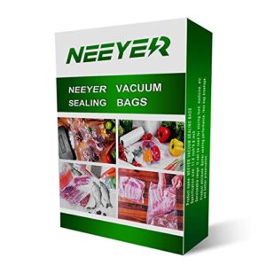 neeyer vacuum sealer bags,seal a meal sealer bags,ideal for food saver,bpa free safe universal pre-cut bag, 100 pint 8″ x 12″ for vac storage, meal prep or sous vide