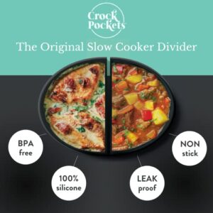 CrockPockets The Original Slow Cooker Divider, Silicone Insert, BPA Free, Dishwasher Safe