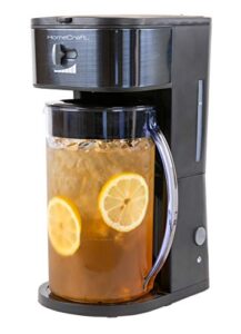 homecraft hcit3bs 3-quart black stainless steel café’ iced tea and coffee brewing system, 12 cups, strength selector & infuser chamber, perfect for lattes, lemonade, flavored water, large pitcher