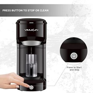 Vimukun Single Serve Coffee Maker Coffee Brewer Compatible with K-Cup Single Cup Capsule with 6 to 14oz Reservoir, Small Size (Black)