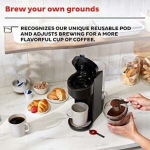 Instant Solo Single Serve Coffee Maker, From the Makers of Instant Pot, K-Cup Pod Compatible Coffee Brewer, Includes Reusable Coffee Pod & Bold Setting, Brew 8 to 12oz., 40oz. Water Reservoir, Black