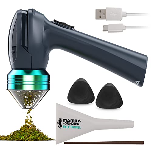 Mamba V2 1g Gray Electric Portable Herb Grinder. USB Powered Essential Kitchen Mill for Grinding