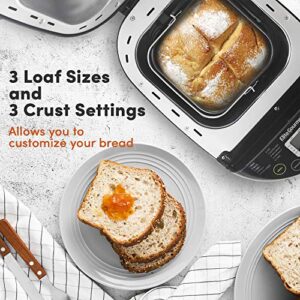 Elite Gourmet EBM-8103B Maxi-Matic Automatic Digital Programmable Bread Maker, 3 Loaf Sizes, 19 Menu Functions, Bake Fresh Bread, Black