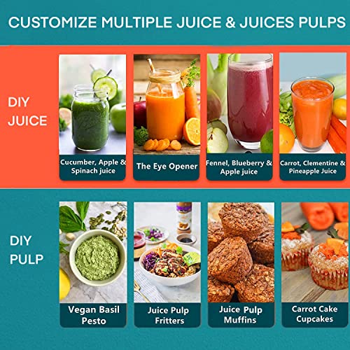 Juicer Machines, Juilist 3" Wide Mouth Juicer Extractor, for Vegetable and Fruit with 3-Speed Setting, 400W Motor, Easy to Clean, BPA Free