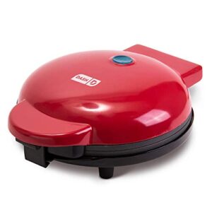 dash 8” express electric round griddle for for pancakes, cookies, burgers, quesadillas, eggs & other on the go breakfast, lunch & snacks – red