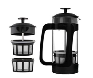 espro p3 french press – double micro-filtered coffee and tea maker, 32 ounce, black
