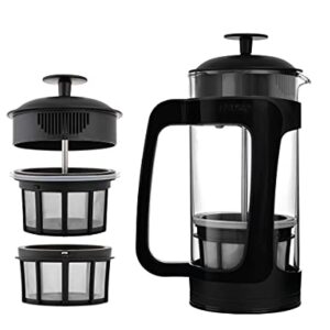 ESPRO P3 French Press - Double Micro-Filtered Coffee and Tea Maker, 32 Ounce, Black