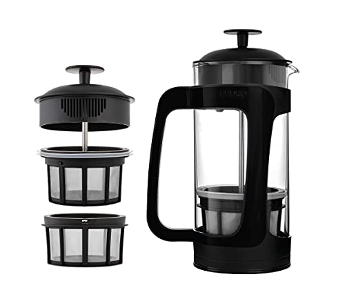 ESPRO P3 French Press - Double Micro-Filtered Coffee and Tea Maker, 32 Ounce, Black