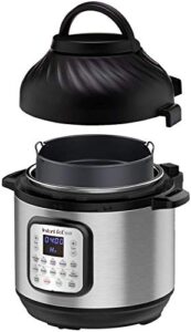 instant pot duo crisp 11-in-1 air fryer and electric pressure cooker combo with multicooker lids that air fries, steams, slow cooks, sautés, dehydrates, & more, free app with over 800 recipes, 6 quart