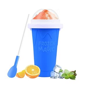 slushie maker cup, slushy maker frozen magic squeeze cup cooling maker cup freeze mug milkshake, portable squeeze ice cup for everyone