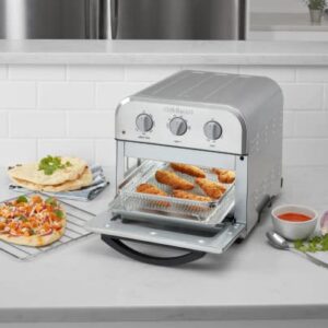 Cuisinart TOA-26 Compact Airfryer Toaster Oven, 1800-Watt Motor with 6-in-1 Functions and Wide Temperature Range, Large Capacity Air Fryer with 60-Minute Timer/Auto-Off, Stainless Steel