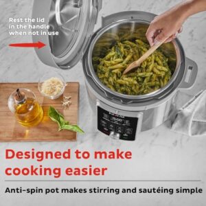 Instant Pot Duo Plus, 6-Quart Whisper Quiet 9-in-1 Electric Pressure Cooker, Slow Cooker, Rice Cooker, Steamer, Sauté, Yogurt Maker, Warmer & Sterilizer, Free App with 1900+ Recipes, Stainless Steel