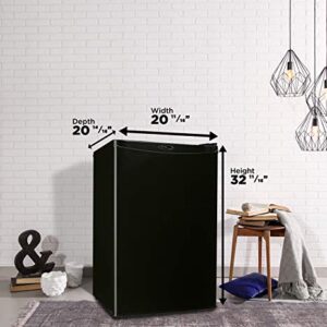 Danby Designer DAR044A4BDD-6 4.4 Cu.Ft. Mini Fridge, Compact Refrigerator for Bedroom, Living Room, Bar, Dorm, Kitchen, Office, E-Star in Black