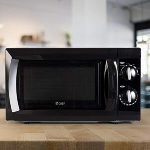 Commercial Chef Countertop Microwave Oven, 0.6 Cu. Ft, Black