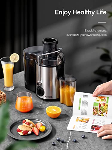 Juicer Machines, AIHEAL Juicer Vegetable and Fruit Easy to Clean, Centrifugal Juicer with 3 Speed Control, Upgraded 400W Motor, Cleaning Brush and Recipe Included