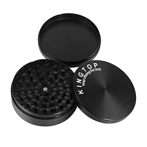 KINGTOP Spice Grinder Large 3.0 Inch Black