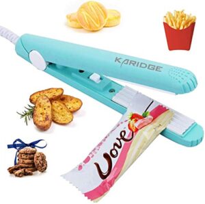 mini bag sealer heat seal kitchen gadgets, food sealer bag re-sealer for food storage, handheld heat sealer for chips bag, foil bag, mylar bags, color street nails strips with storage case -mint